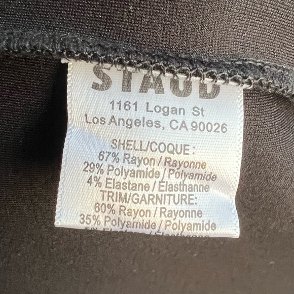 🆕 STAUD Petunia Skirt Black Maxi Heart Detail Elegant High-Waisted Slit Skirt XL - Picture 13 of 15